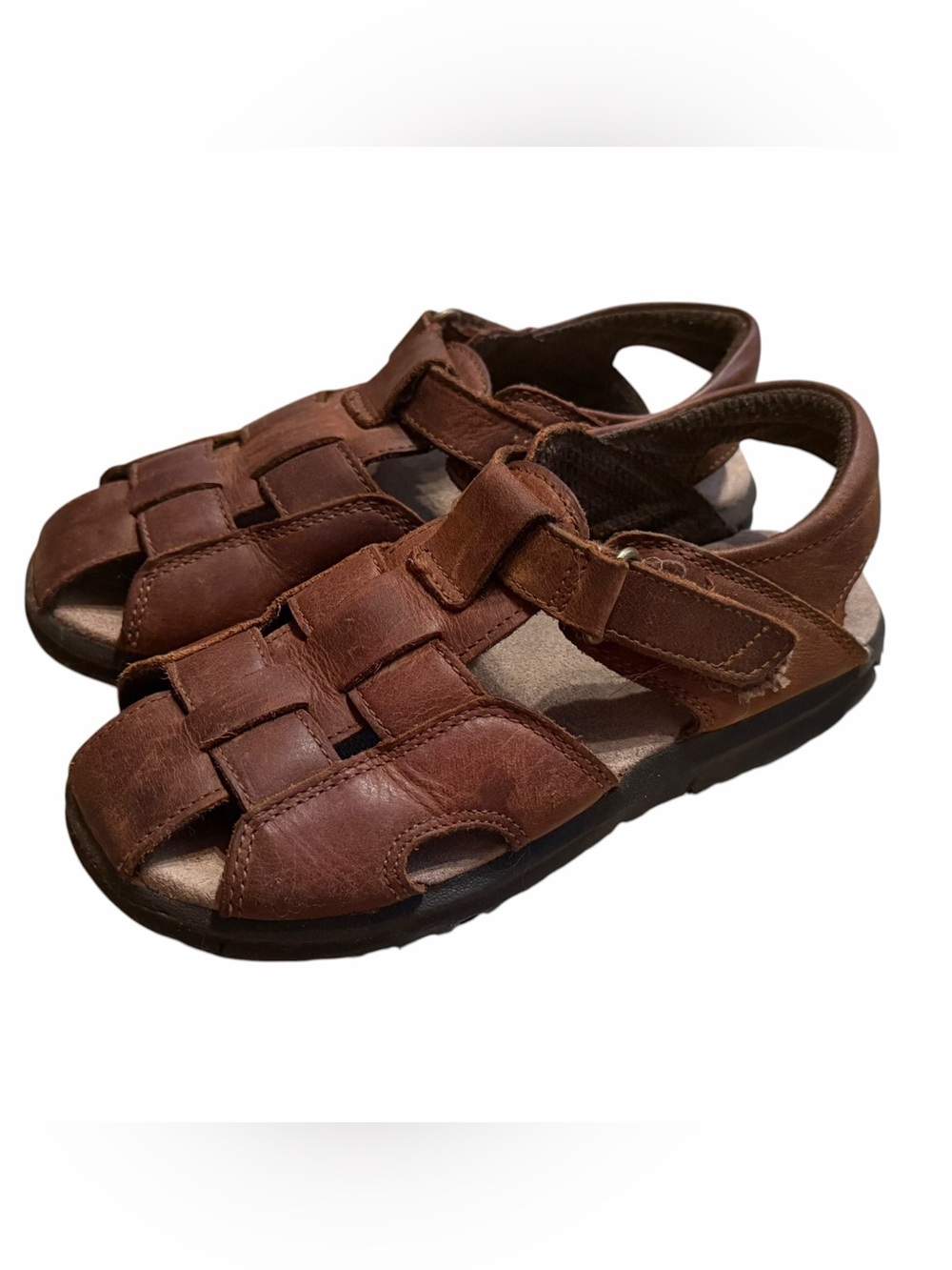 Stride Rite Little Boys Guppy Brown Leather sandal - Picture 5 of 6